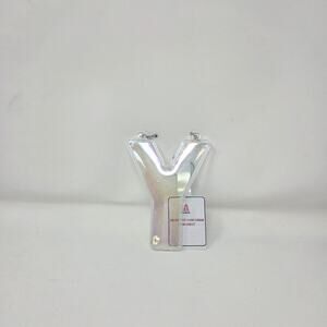Y Iridescent Monogram Initial Christmas Ornament